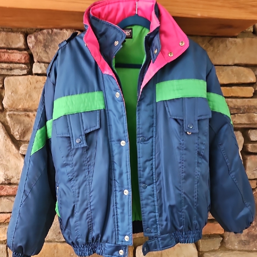 GORGEOUS, Warm, Vintage, Women's Blue and Green Coat/Jacket